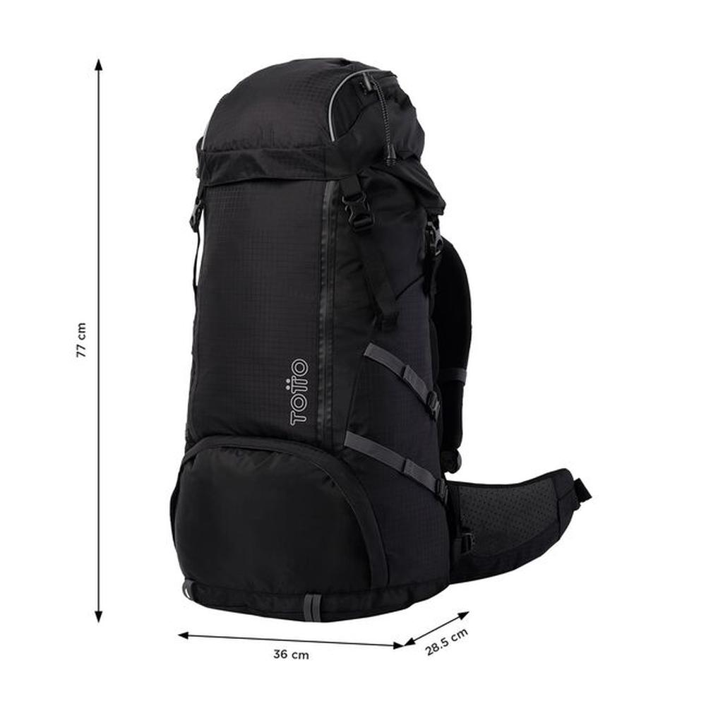 Foto 3 pulgar | Mochila De Campismo Totto Summit 75 231-n01xl Negro Negro