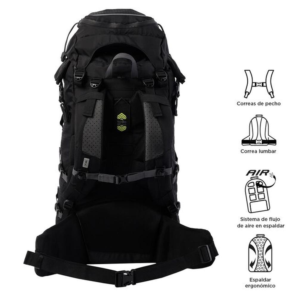 Foto 4 pulgar | Mochila De Campismo Totto Summit 75 231-n01xl Negro Negro