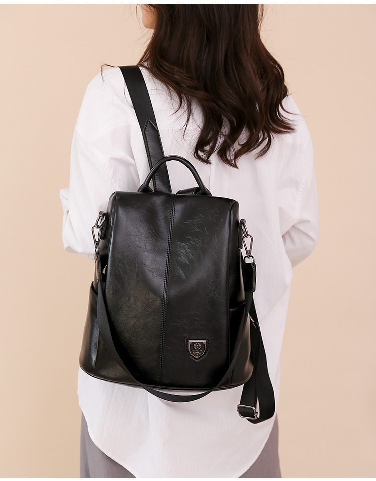 Foto 5 pulgar | Mochila de Piel Sintética Suave Escolar Negra de 0,61 Kg - Venta Internacional