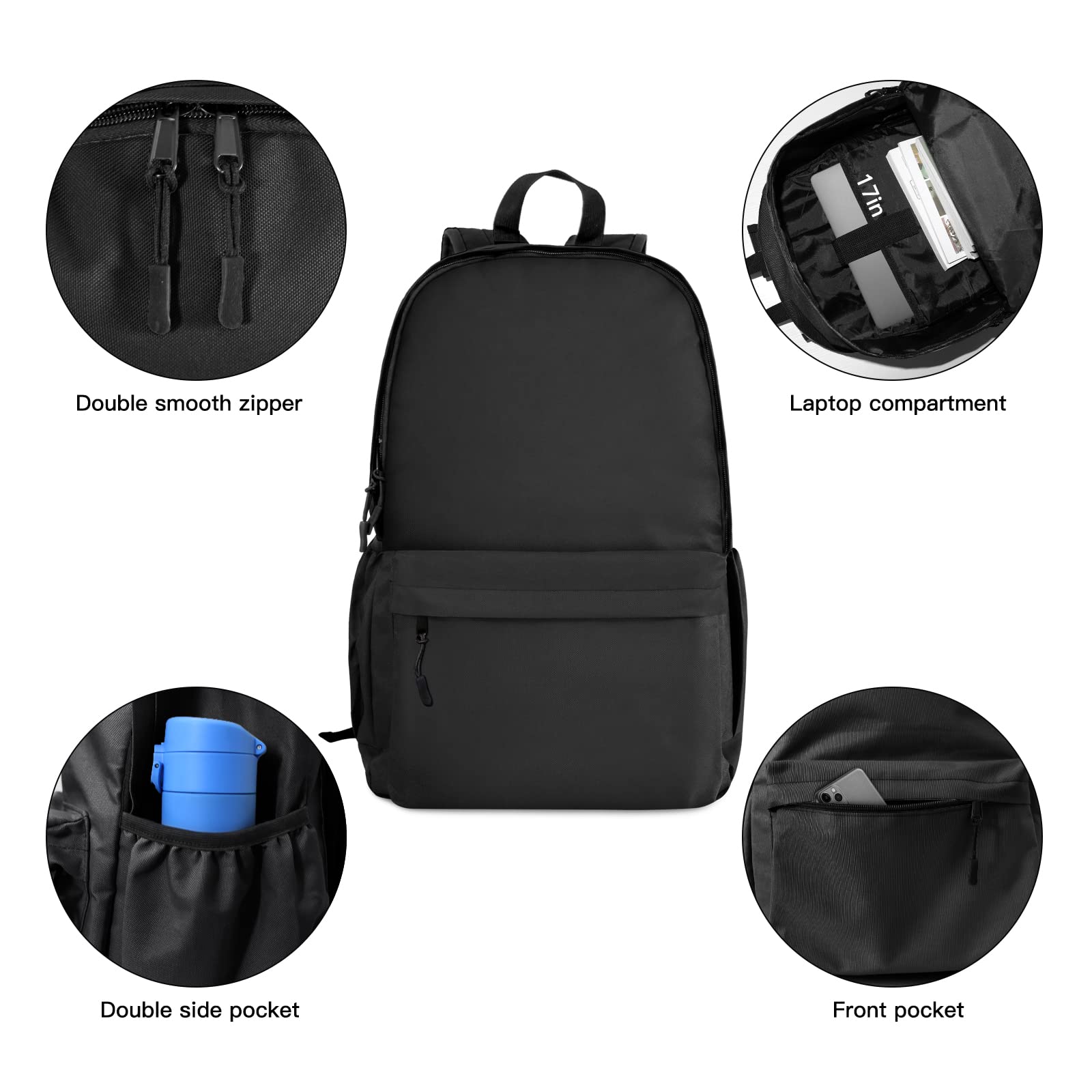 Foto 4 pulgar | Mochila Heeya Classic Negra Basic - Venta Internacional