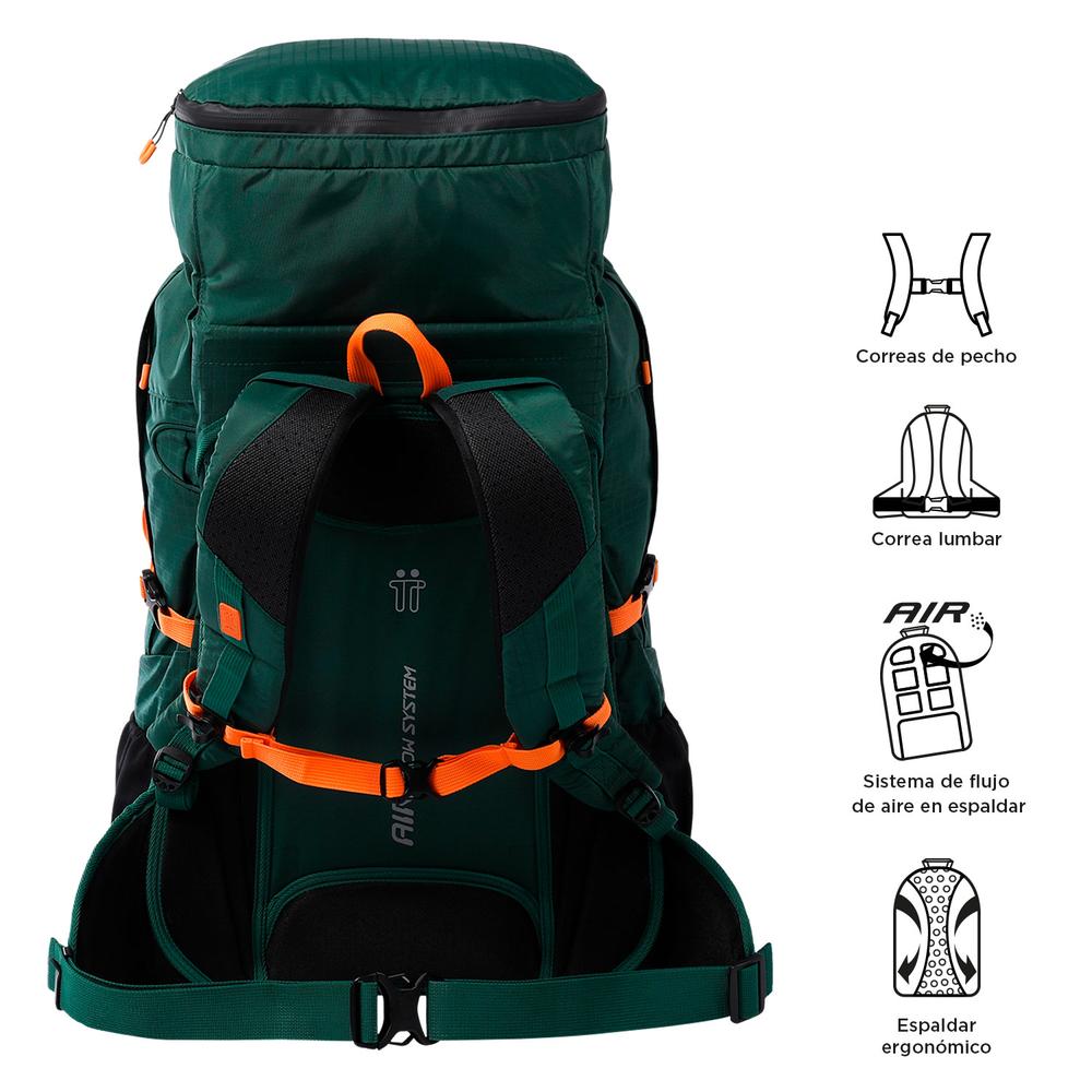 Foto 4 pulgar | Mochila De Campismo Totto Summit 45 2320-v3al Verde Verde