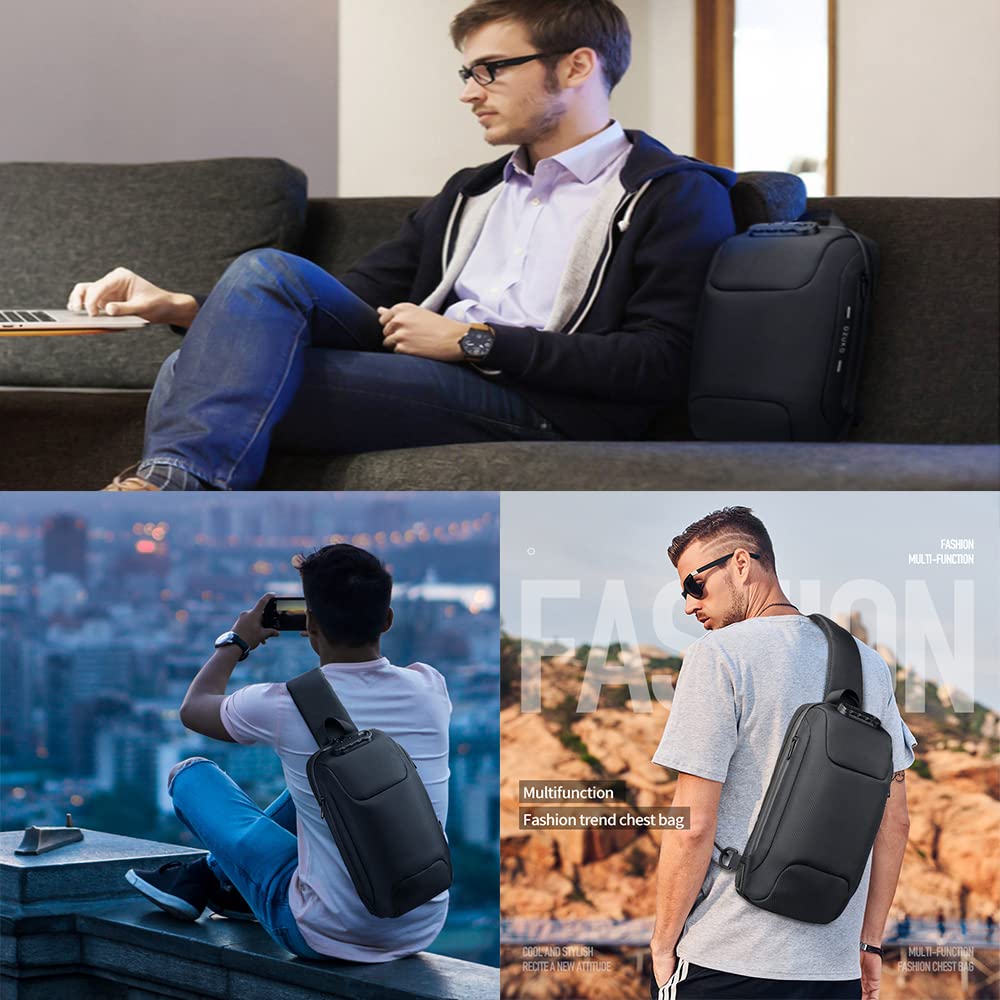Foto 7 pulgar | Mochila Bandolera Ozuko USB Antirrobo para Hombre y Mujer - Venta Internacional