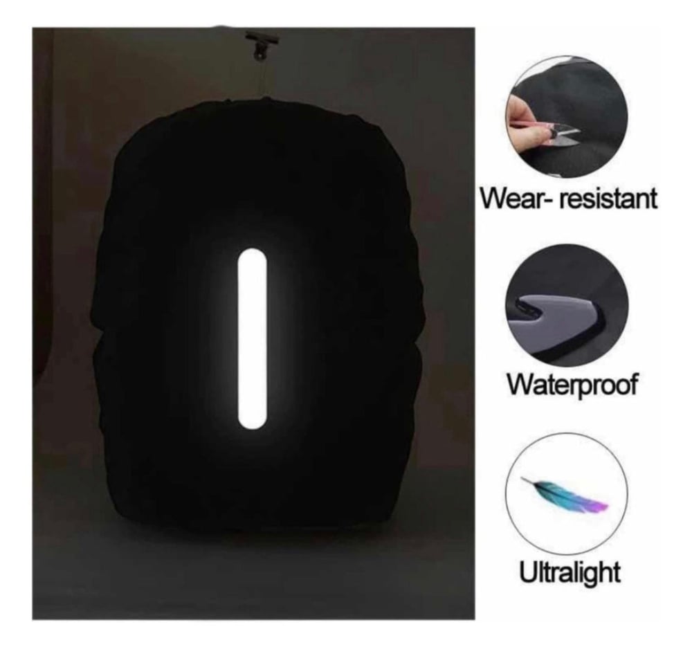 Foto 4 pulgar | Funda De Mochila Impermeable Reflectante Negra - Venta Internacional