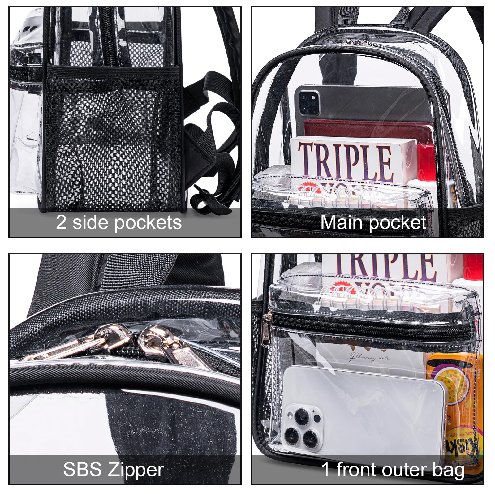 Foto 5 pulgar | Minimochila de Plástico Transparente - Venta Internacional