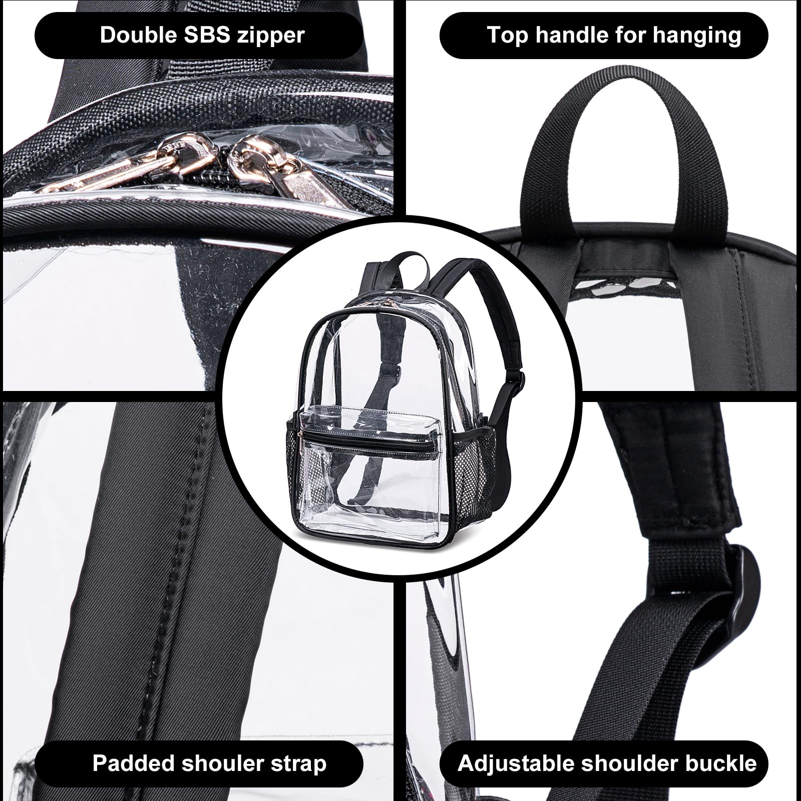 Foto 7 pulgar | Minimochila de Plástico Transparente - Venta Internacional