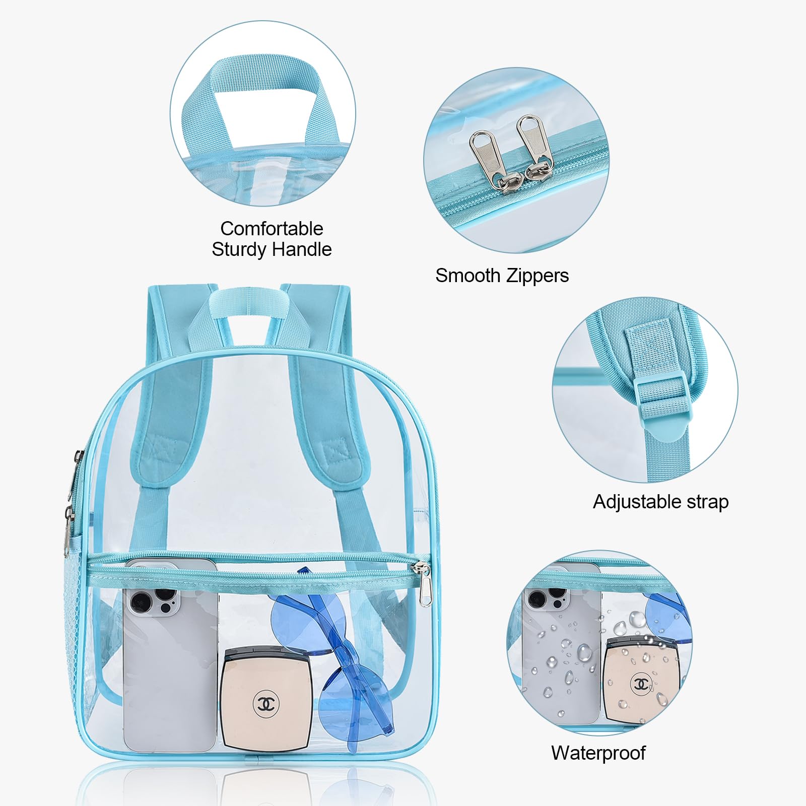 Foto 4 | Mochila Transparente Impermeable Aprobada por Uspeclare Stadium - Venta Internacional