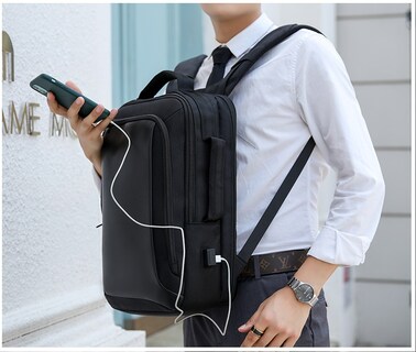 Foto 7 | Mochila Multifuncional Impermeable Para Portátil De 39 Litros Con Puerto Usb - Venta Internacional