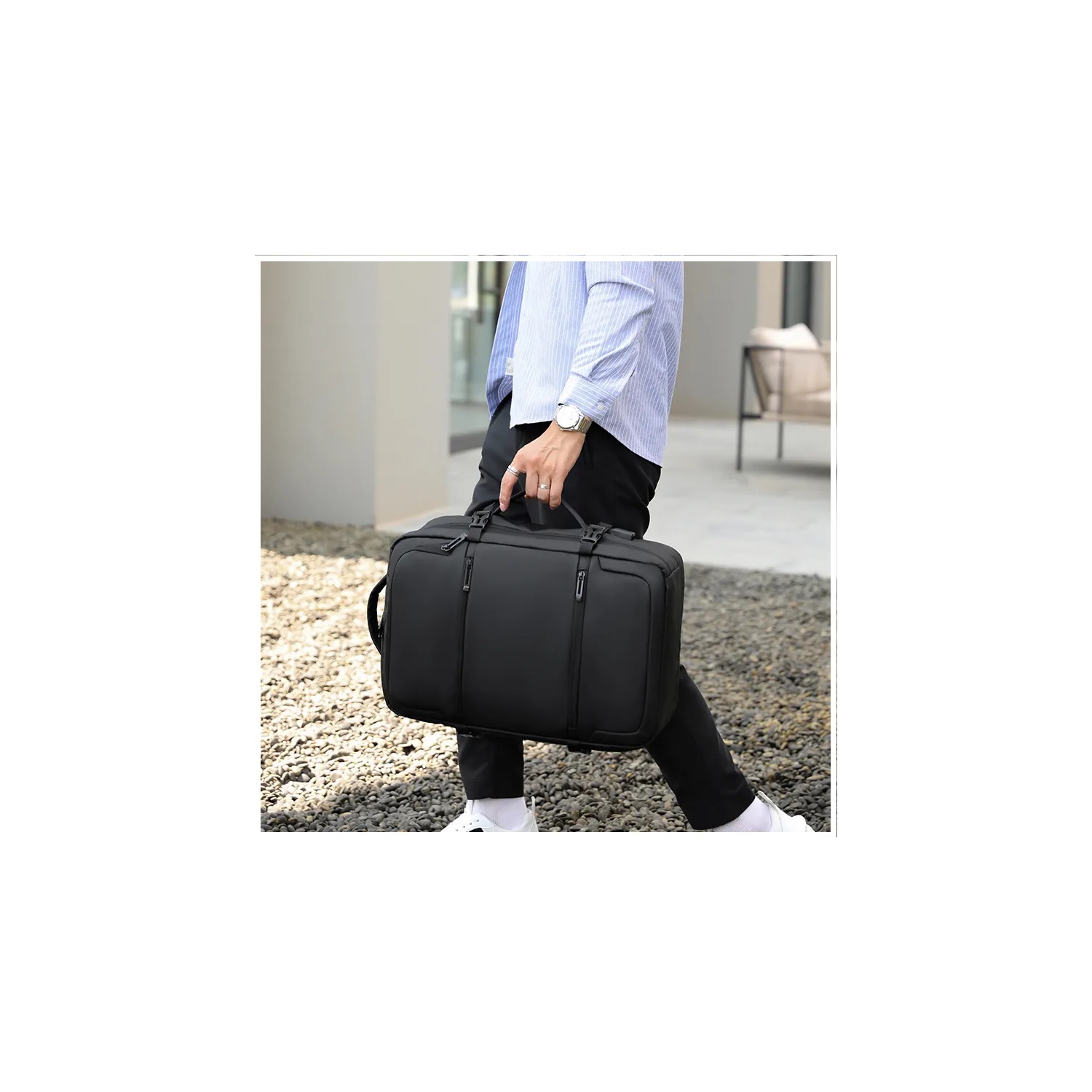 Foto 7 | Mochila Impermeable de Viaje con Puerto USB Multifuncional - Venta Internacional