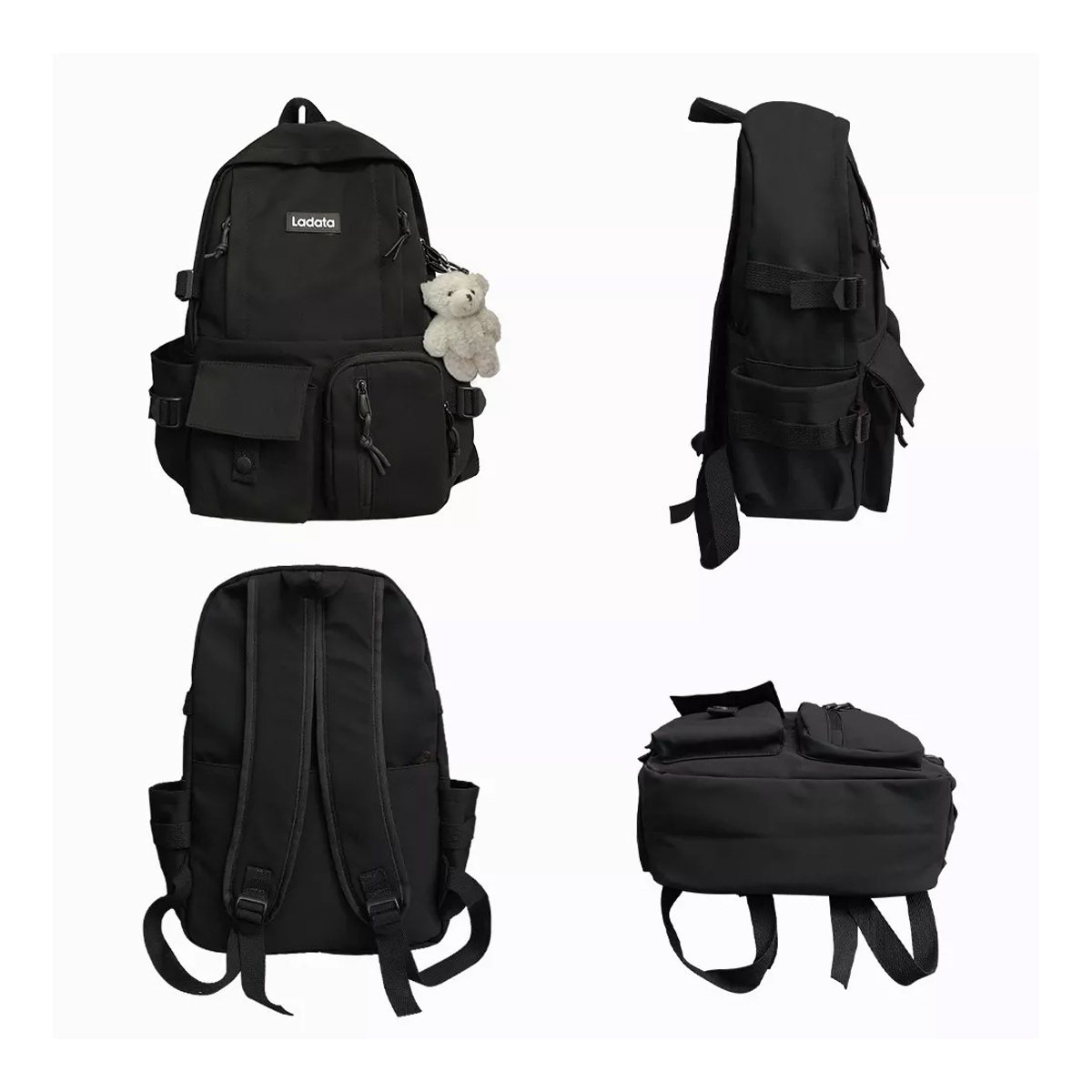 Foto 3 pulgar | Mochila Escolar y Casual Negra 35 L
