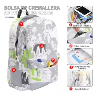 Foto 3 | Mochila Impermeable Escolar
