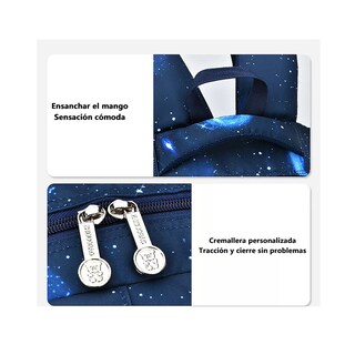 Foto 4 | Mochila Escolar Zhiduobao de Planetas Negro con Azul