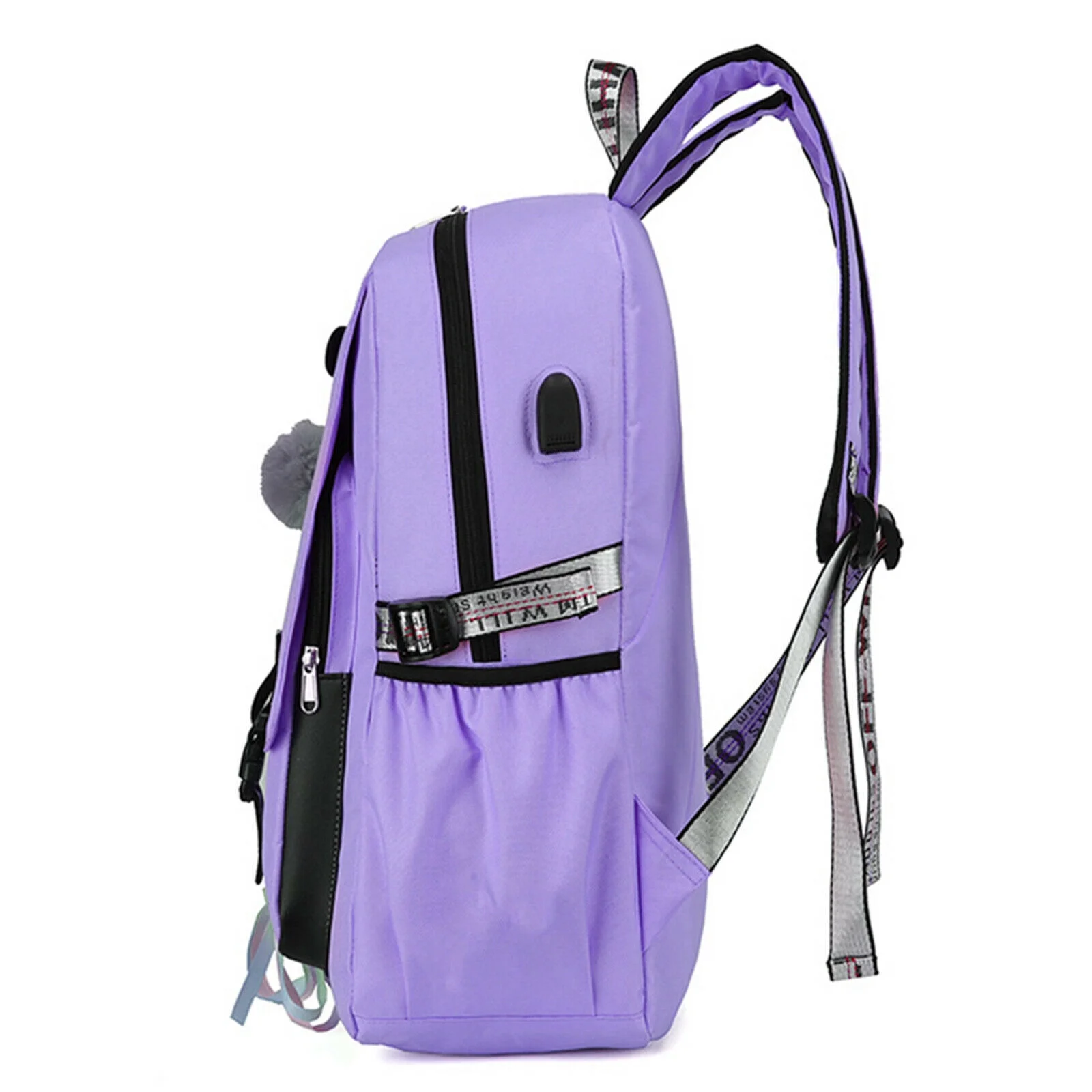 Foto 4 | Mochila Impermeable Antirrobo con Carga Usb 18L  Púrpura - Venta Internacional