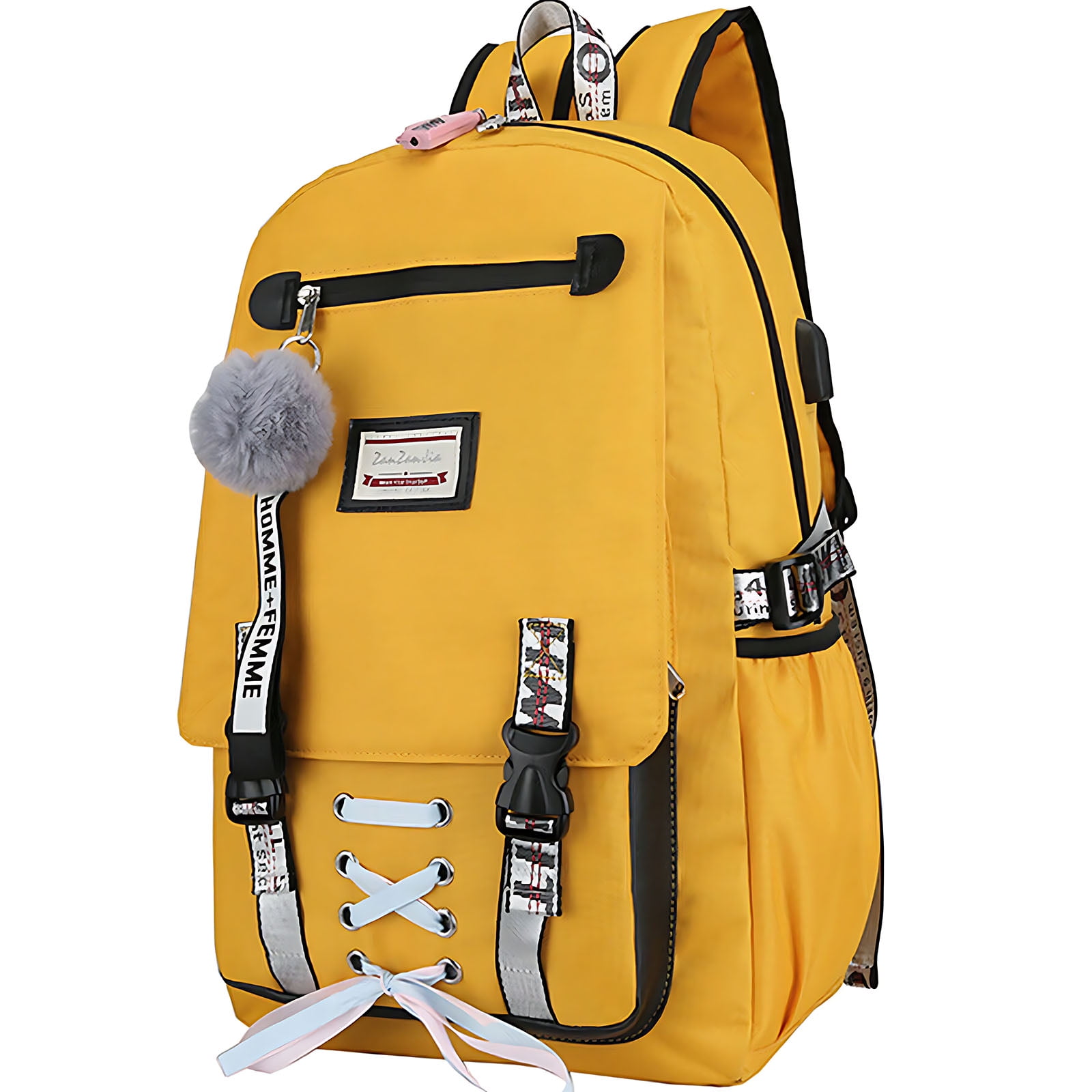 Foto 2 pulgar | Mochila Impermeable Antirrobo Con Carga Usb 18l - Amarillo - Venta Internacional.