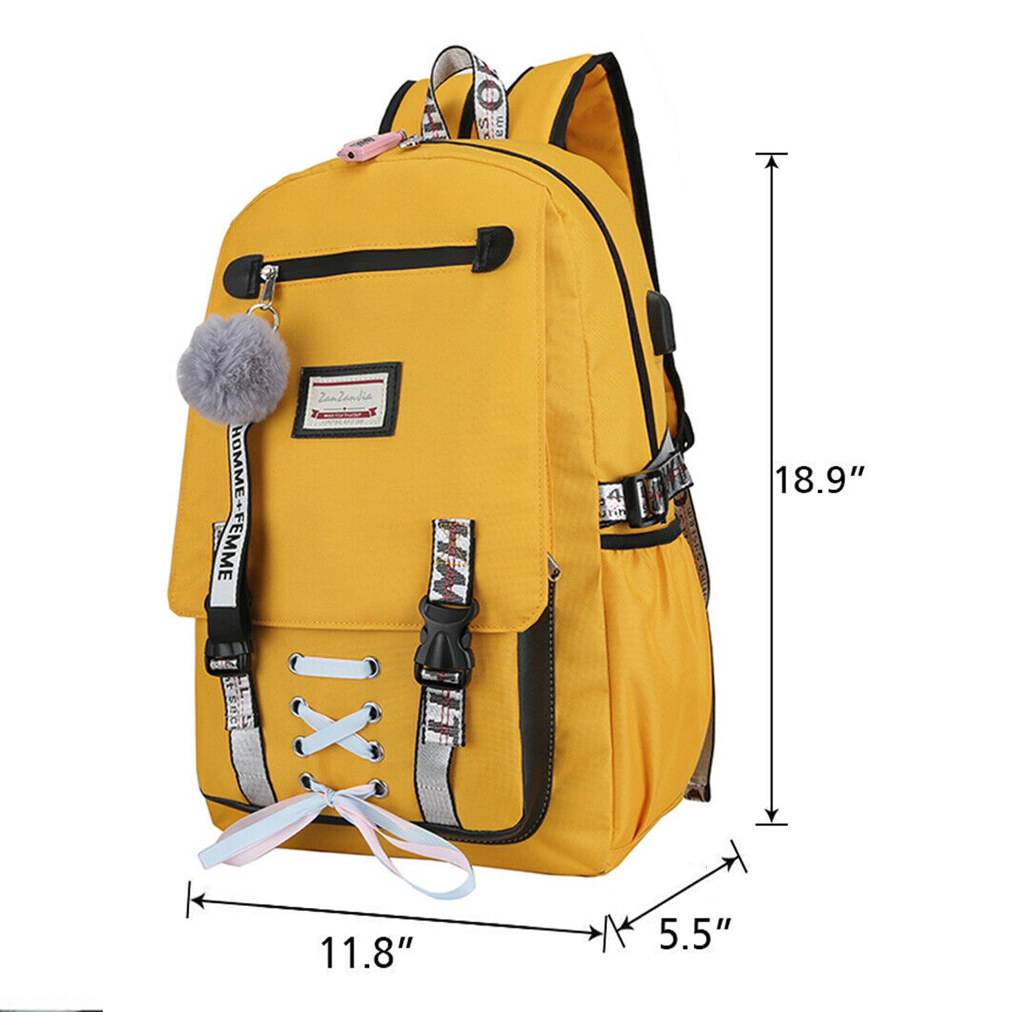 Foto 5 pulgar | Mochila Impermeable Antirrobo Con Carga Usb 18l - Amarillo - Venta Internacional.