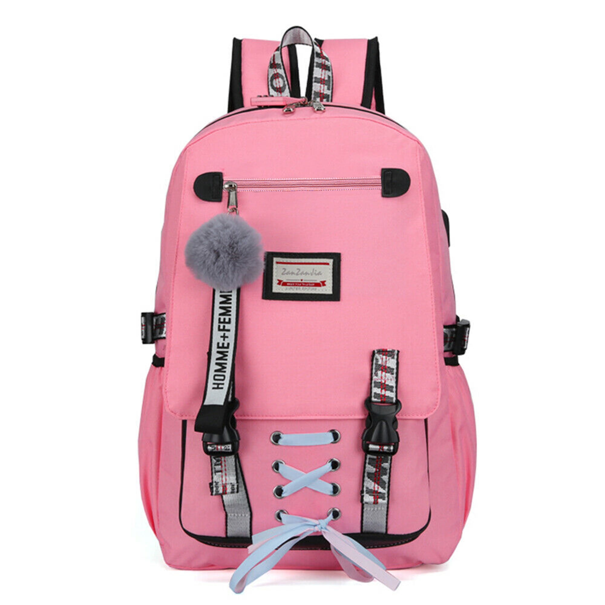 Foto 7 pulgar | Mochila Impermeable Antirrobo Con Carga Usb 18l - Rosa - Venta Internacional.