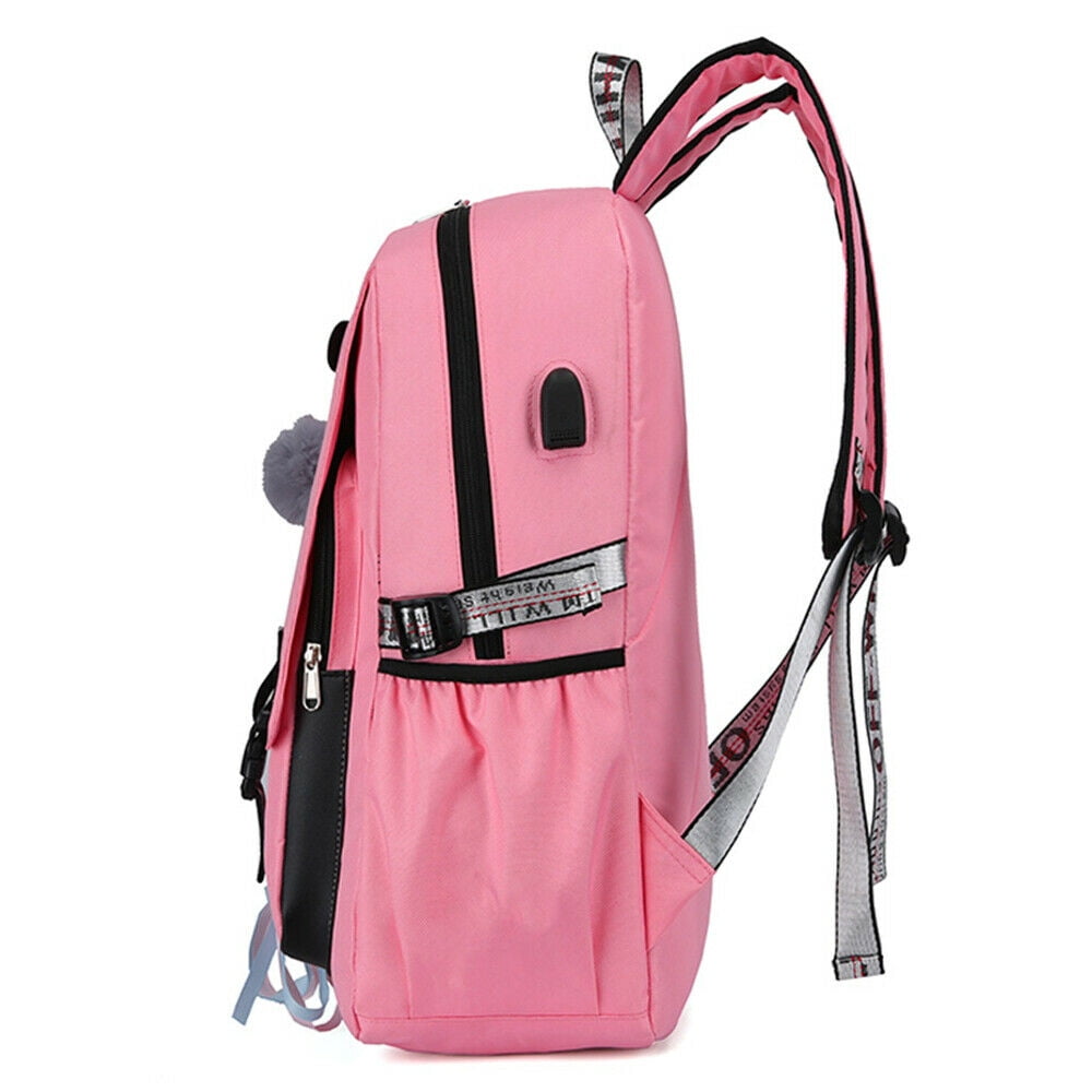 Foto 8 pulgar | Mochila Impermeable Antirrobo Con Carga Usb 18l - Rosa - Venta Internacional.