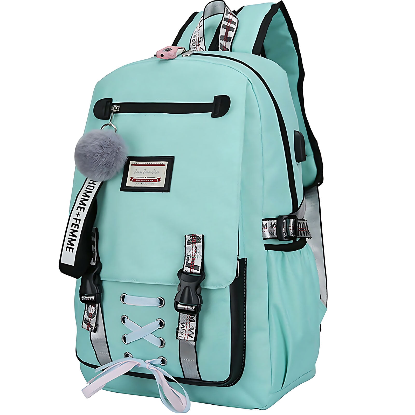 Foto 2 pulgar | Mochila Impermeable Antirrobo Con Carga Usb 18l - Verde - Venta Internacional.