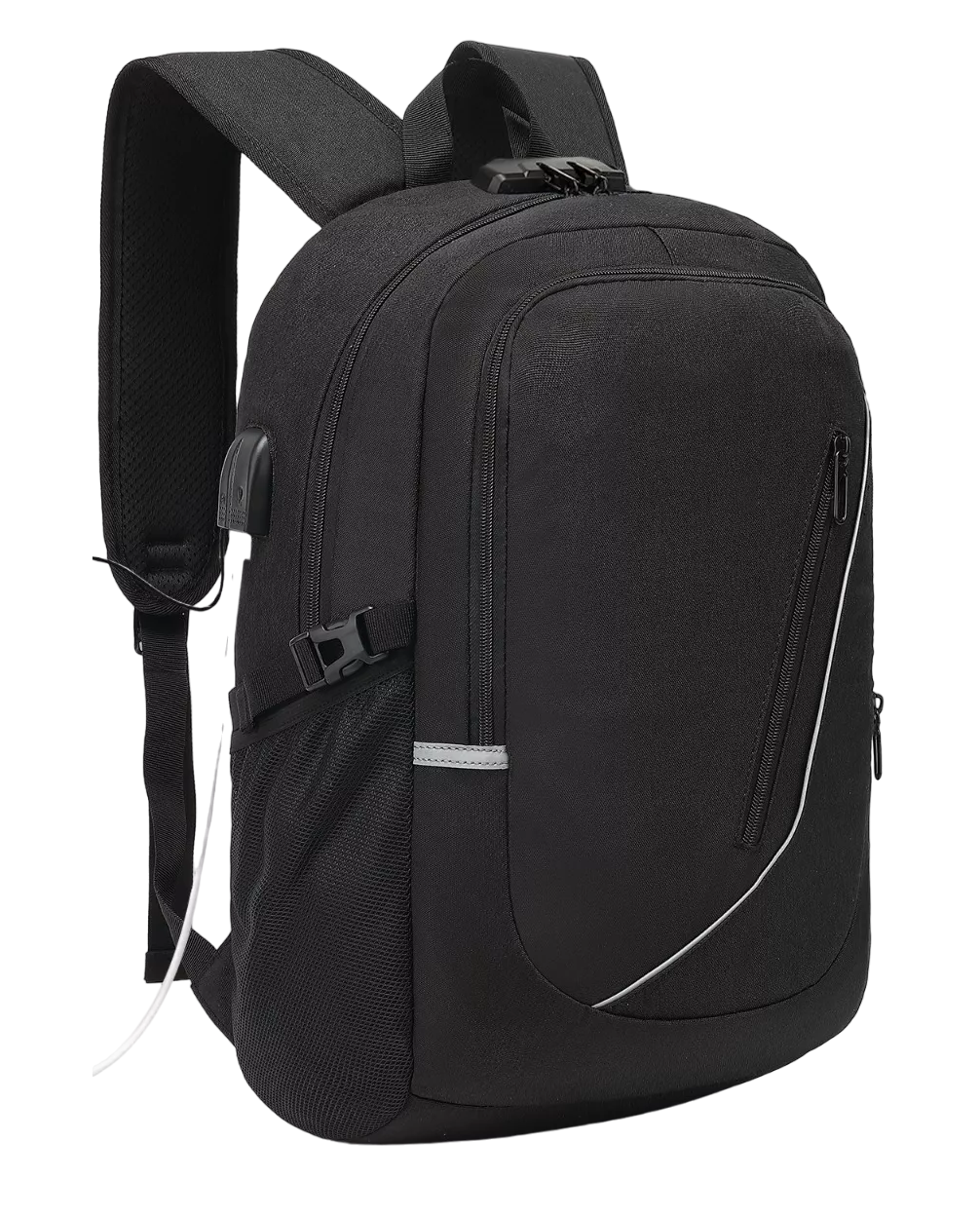 Mochila Antirrobo con Cargador USB 35L Negro