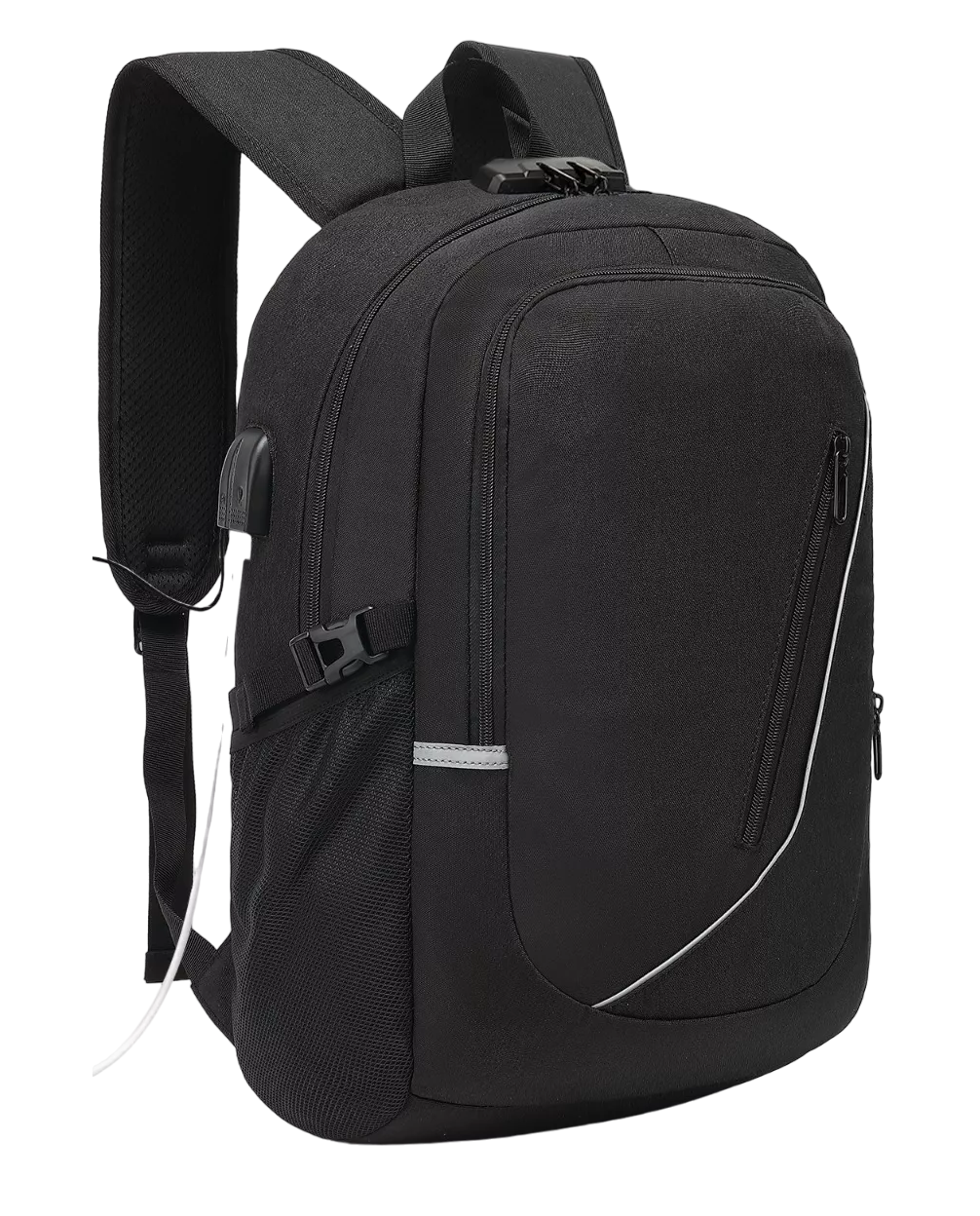 Mochila Antirrobo con Cargador USB 35L en Negro