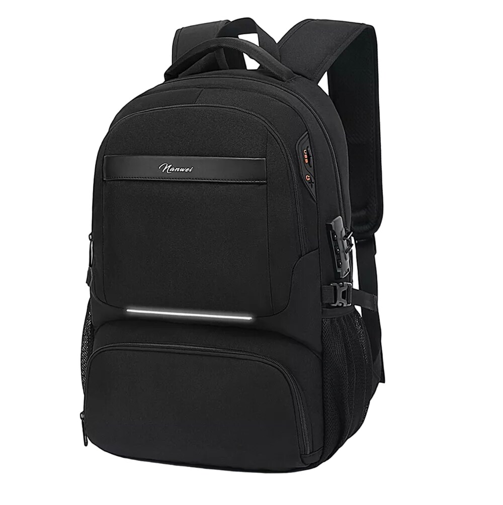 Mochila de Almuerzo Nanwei Negra Antirrobo Impermeable para Portátil 15,6' $855