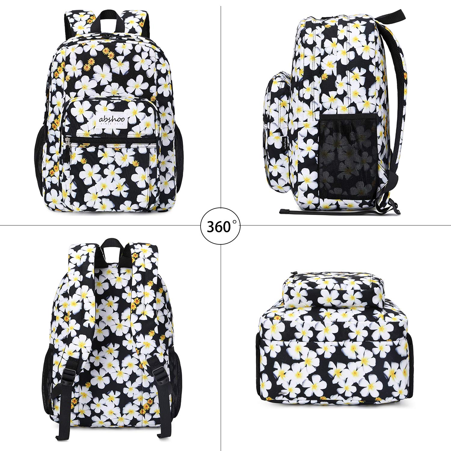 Foto 2 | Mochila Abshoo Classical Basic Floral Resistente Al Agua Para Mujer - Venta Internacional.