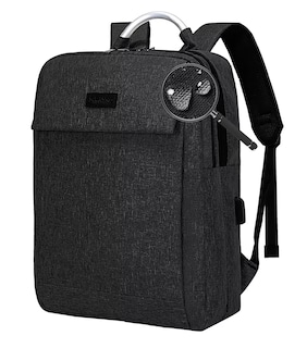 Foto 5 | Mochila Antirrobo Impermeable Escolar Con Contraseña Y Usb Color Negro Agarradera Plata