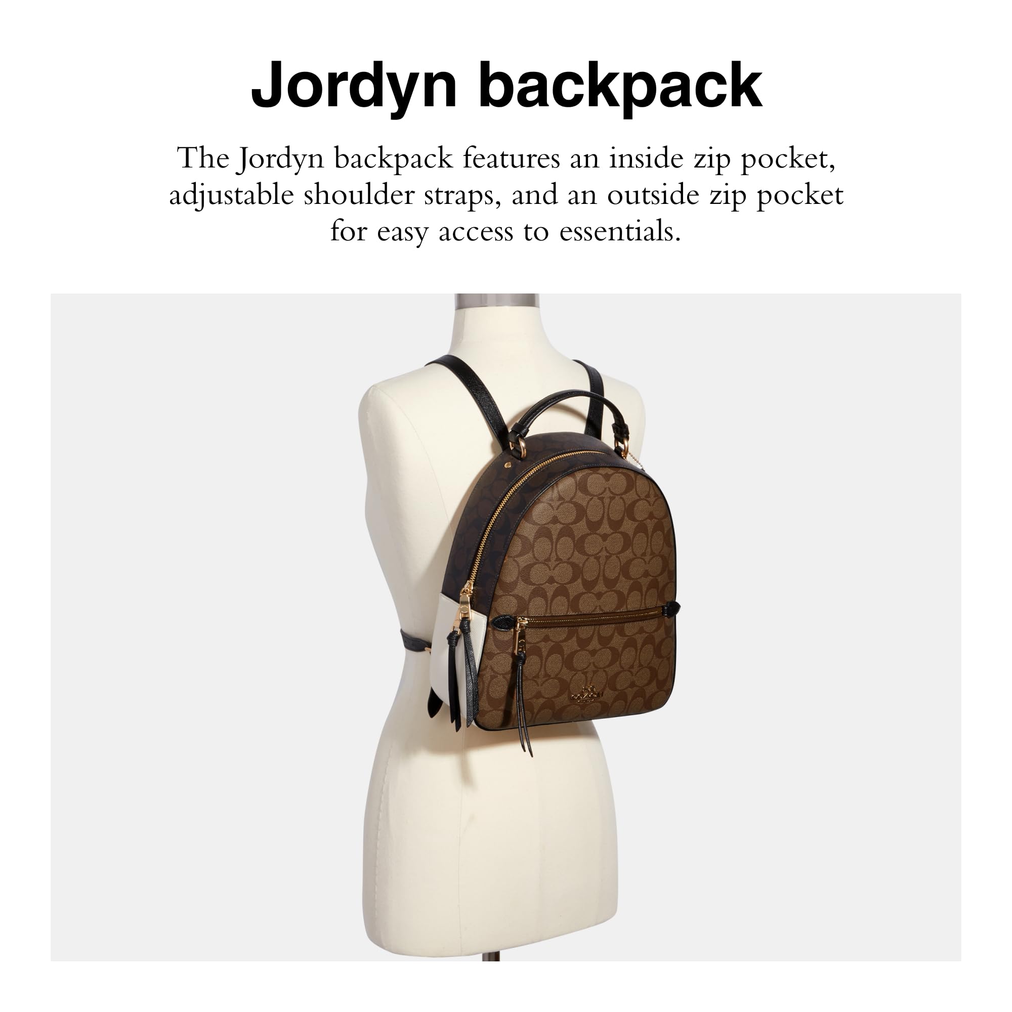 Foto 3 pulgar | Mochila Coach Jordyn Khaki Multi Para Mujer - Venta Internacional.