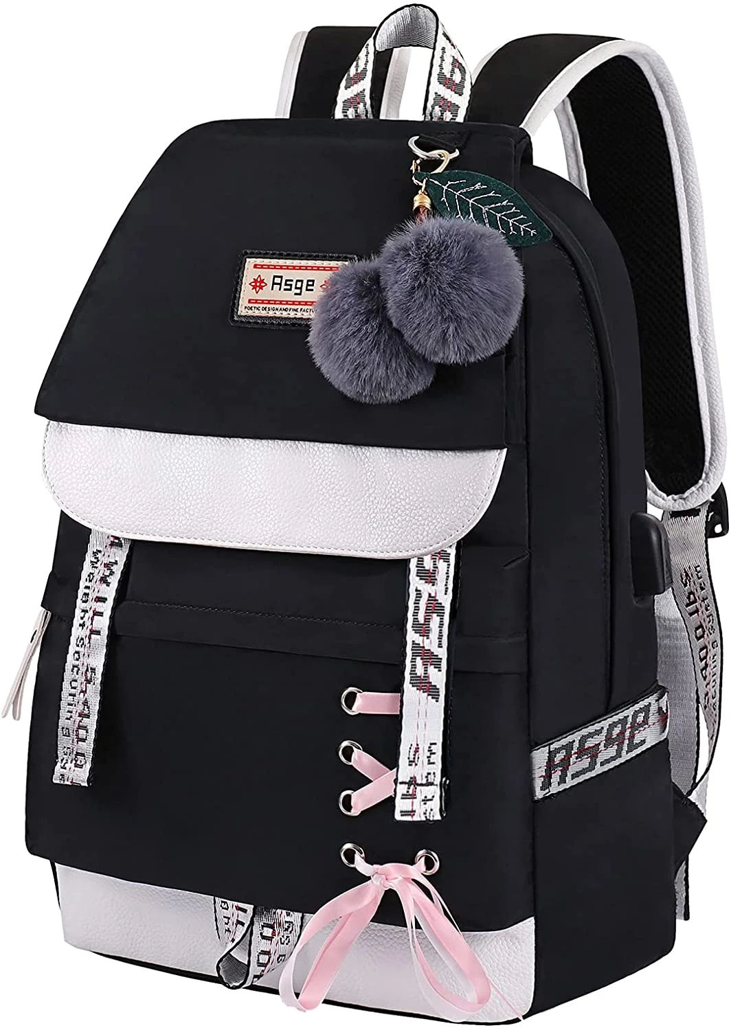 Foto 2 pulgar | Mochila Generic Asge de Nailon Negro - Venta Internacional