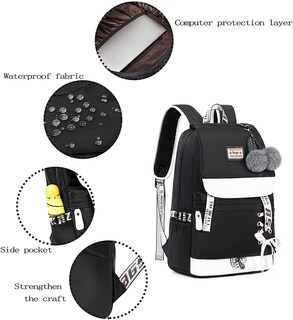 Foto 2 | Mochila Generic Asge de Nailon Negro - Venta Internacional