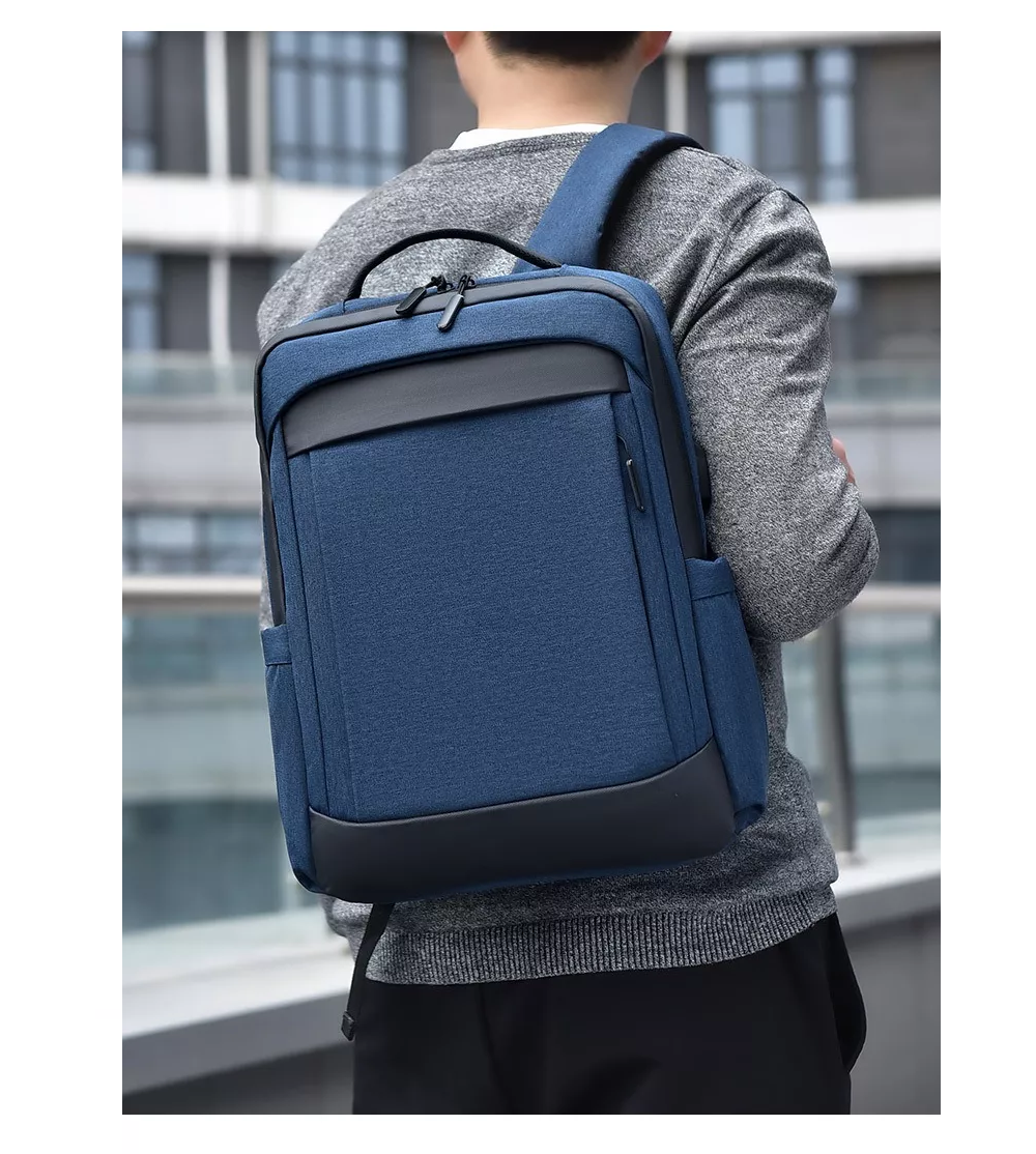 Foto 5 pulgar | Mochila De Hombro De Negocios De Gran Capacidad Resistente Escolar Azul