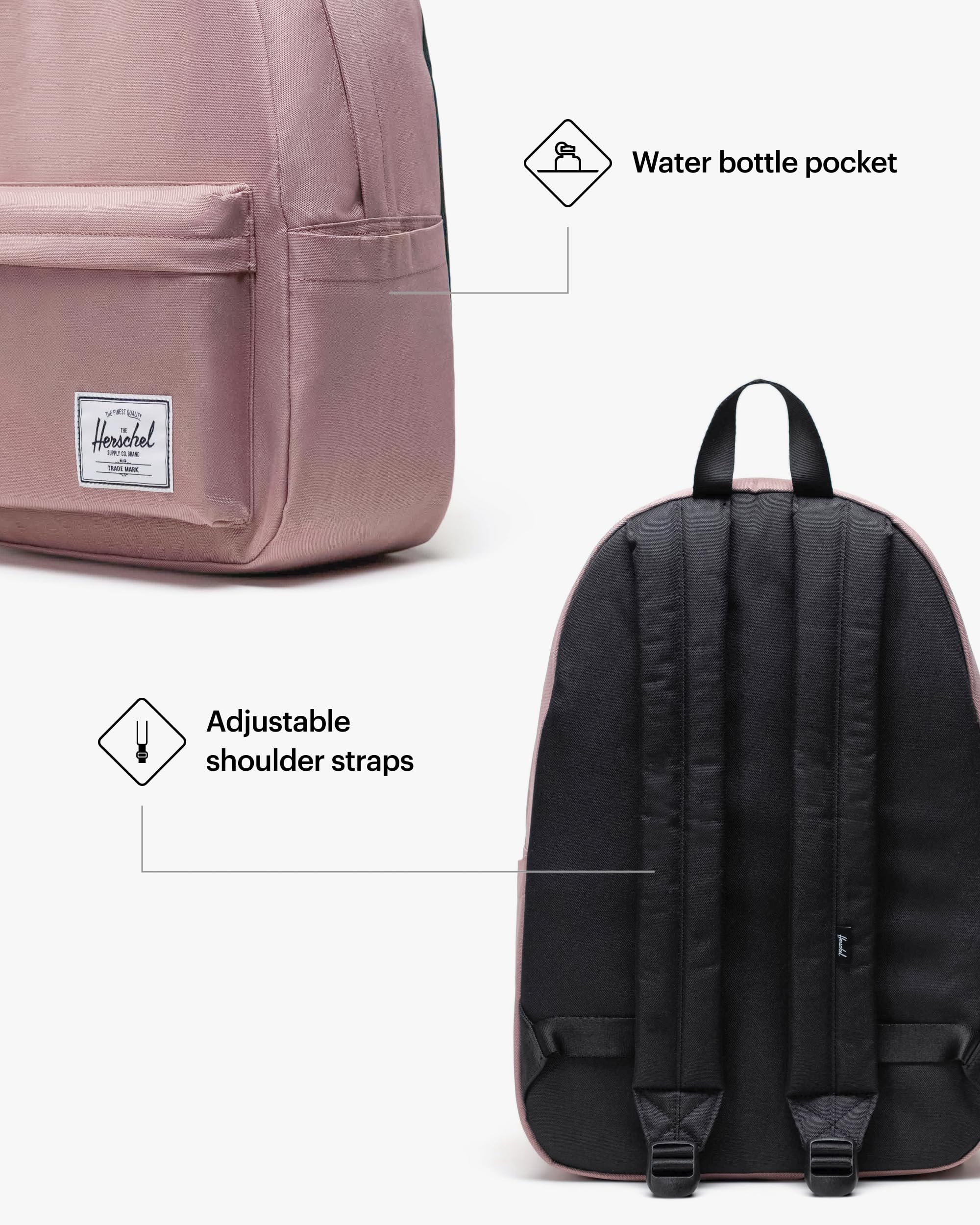 Foto 5 pulgar | Mochila Herschel Supply Co. Rosa Fresno Herschel Classic Xl - Venta Internacional.