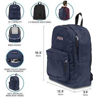 Foto 3 | Mochila Jansport Superbreak One, Duradera Y Ligera De Los Años 70 - Venta Internacional.