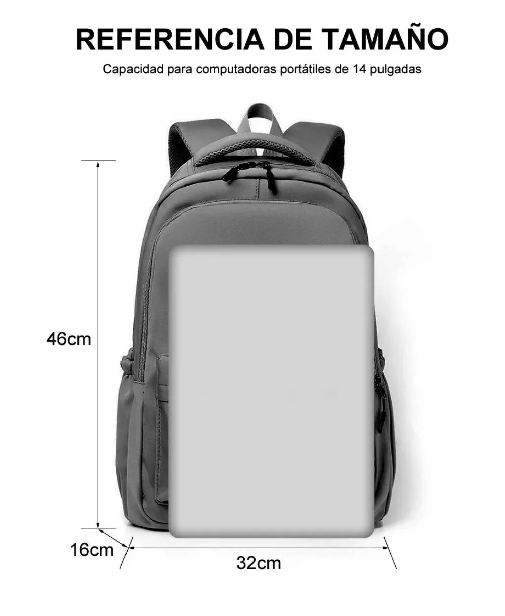 Foto 4 pulgar | Mochila Multifuncional Moderna, Informal Y Elegante Gris