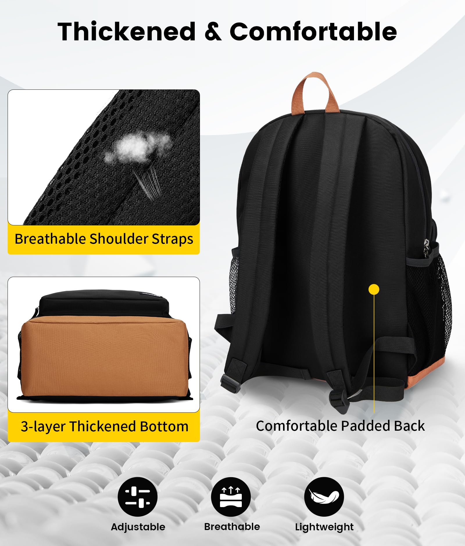 Foto 5 | Mochila Vorspack Basic Bookbag Ligera De 18 X 12,5 X 13 Cm, Color Negro - Venta Internacional.