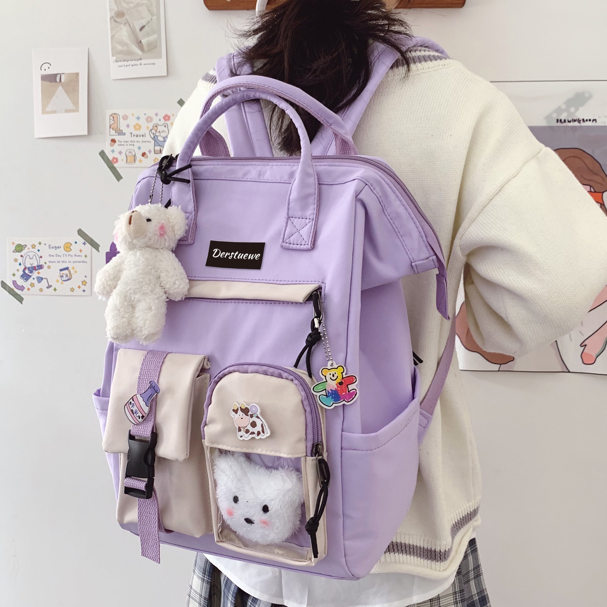 Foto 3 pulgar | Mochila Clip Bear Accesory Morada Impermeable para Niñas - Venta Internacional