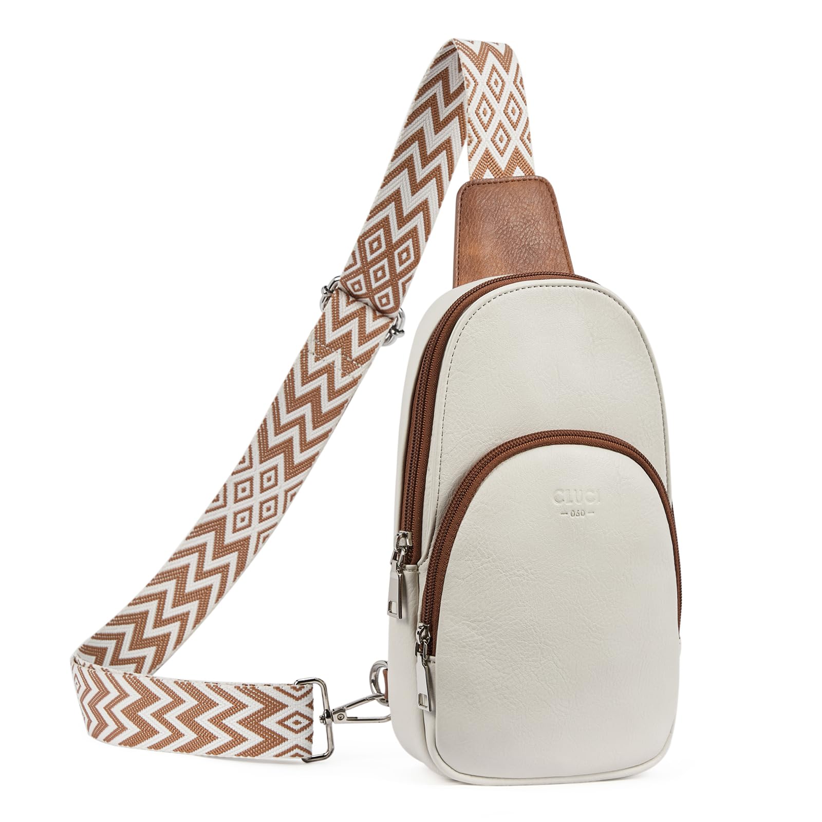 Bandolera Cluci Para Mujer, Bandolera De Piel, Color Beige - Venta Internacional.