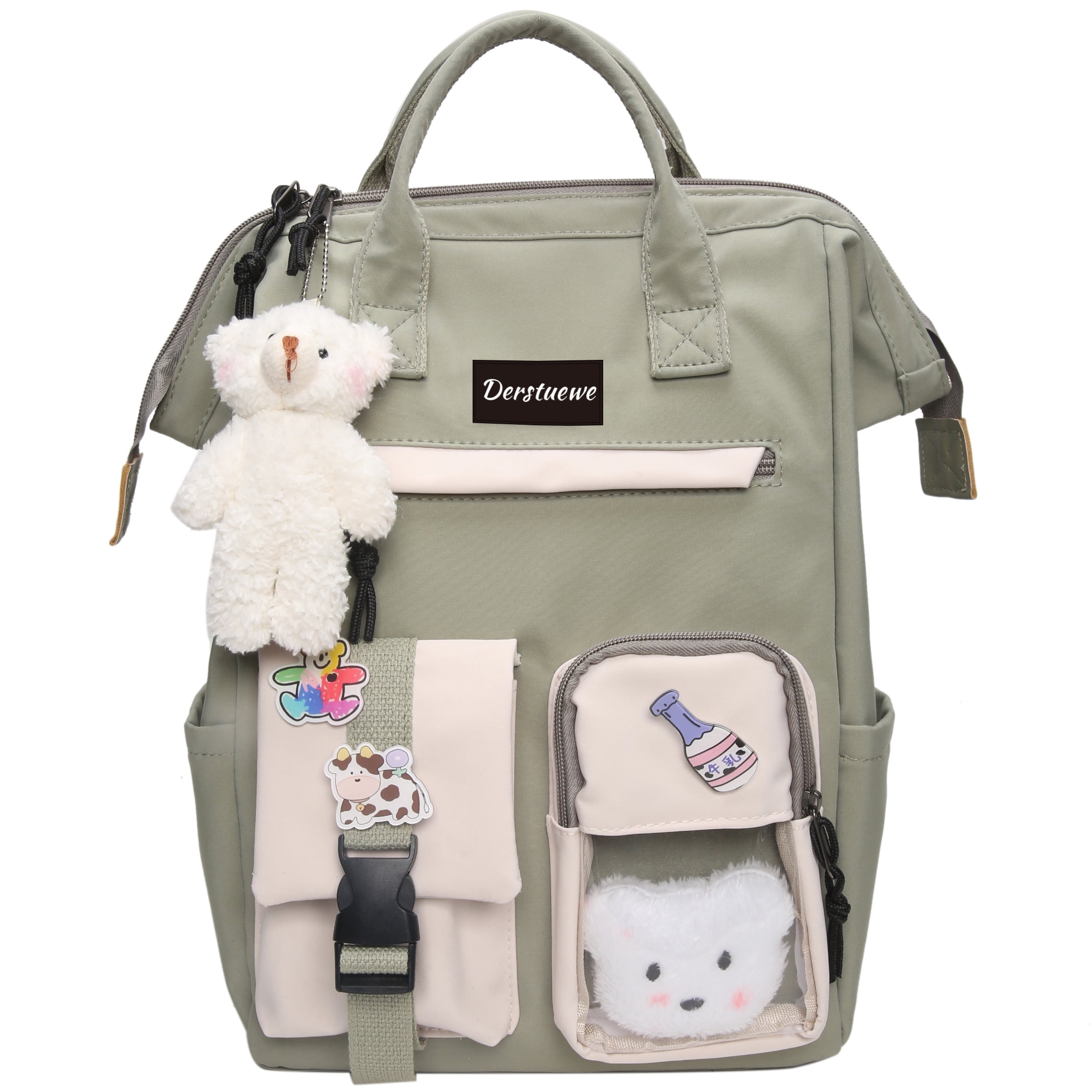 Foto 2 pulgar | Mochila Clip Bear Accessory Verde para Niñas - Venta Internacional