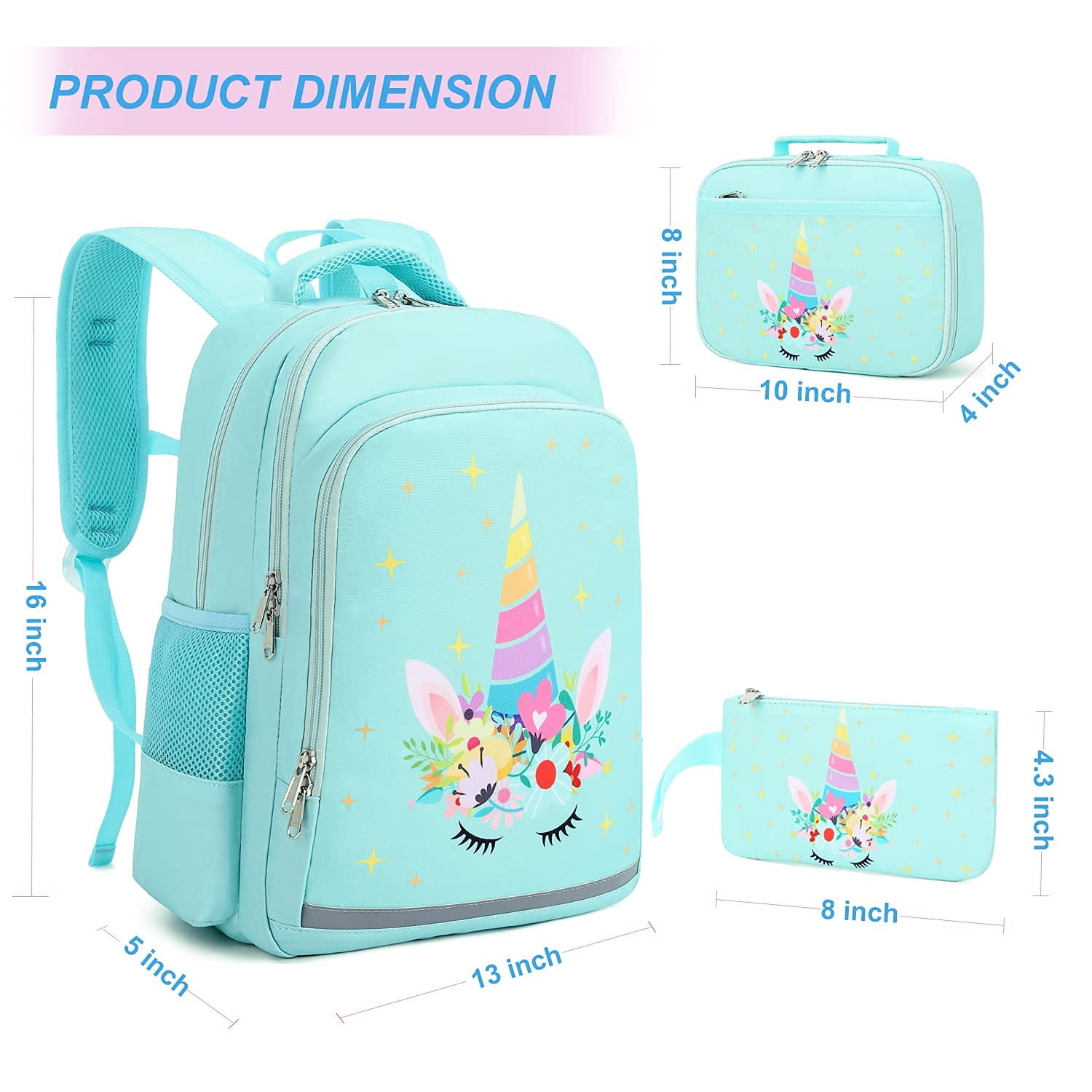 Foto 5 pulgar | Juego De Tres Bolsas Para Libros Para Niños Y Niñas Con Lonchera - Venta Internacional.