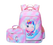 Juego De Tres Bolsas Para Libros Para Niños Y Niñas Con Lonchera - Venta Internacional.
