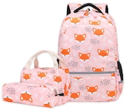 Juego De Tres Bolsas Para Libros Para Niños Y Niñas Con Lonchera - Venta Internacional.