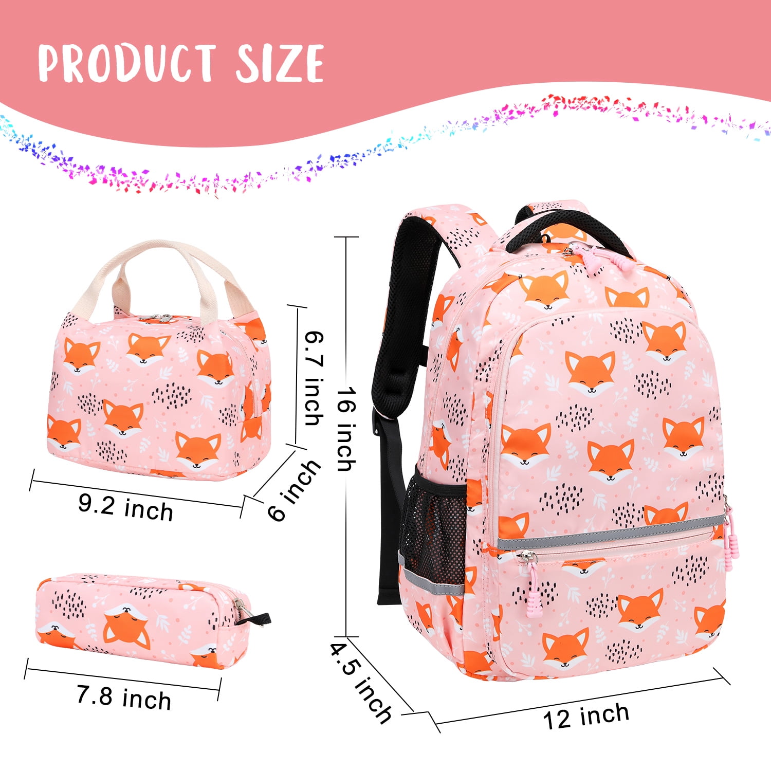 Foto 5 pulgar | Juego De Tres Bolsas Para Libros Para Niños Y Niñas Con Lonchera - Venta Internacional.