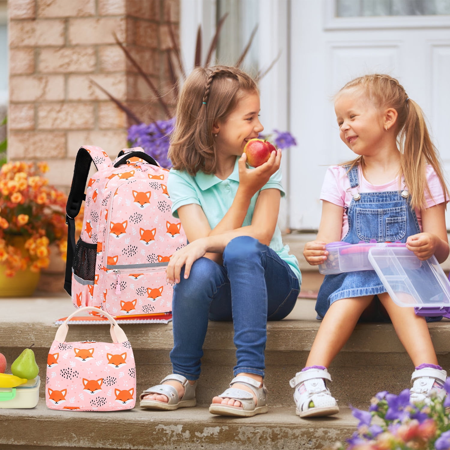 Foto 6 pulgar | Juego De Tres Bolsas Para Libros Para Niños Y Niñas Con Lonchera - Venta Internacional.
