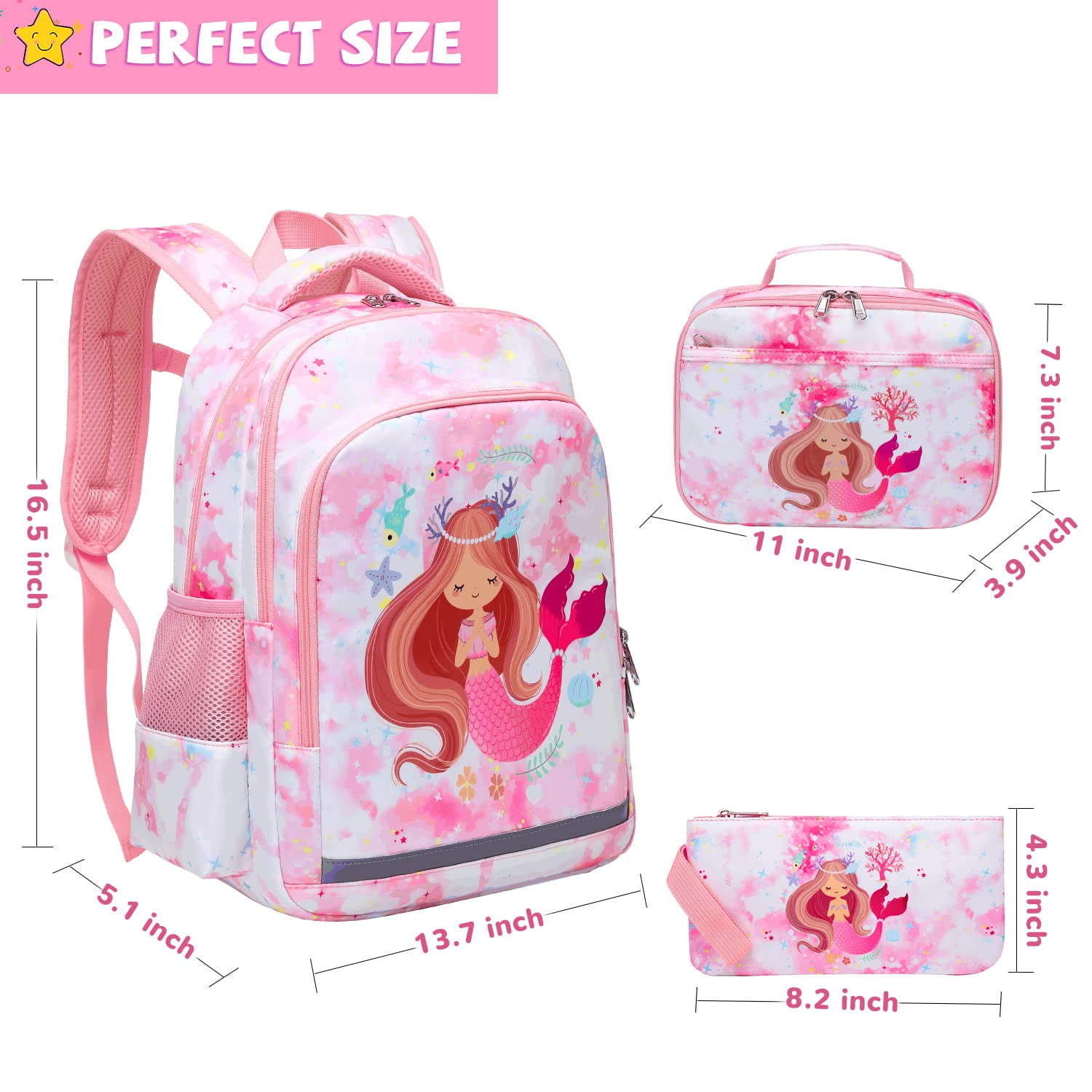 Foto 8 pulgar | Juego De Tres Bolsas Para Libros Para Niños Y Niñas Con Lonchera - Venta Internacional.