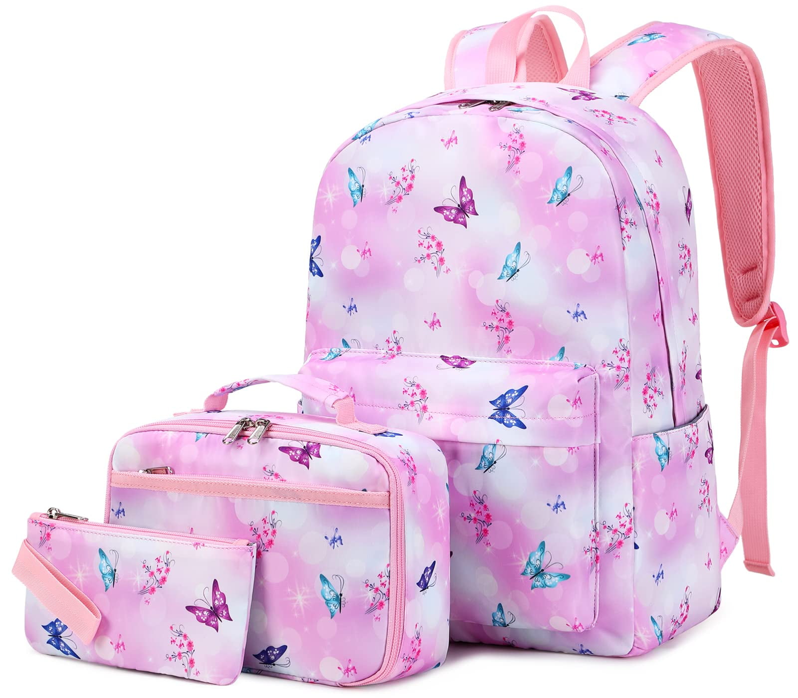 Juego De Tres Bolsas Para Libros Para Niños Y Niñas Con Lonchera - Venta Internacional.