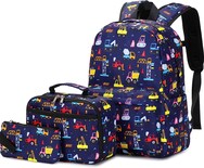 Juego De Tres Bolsas Para Libros Para Niños Y Niñas Con Lonchera - Venta Internacional.