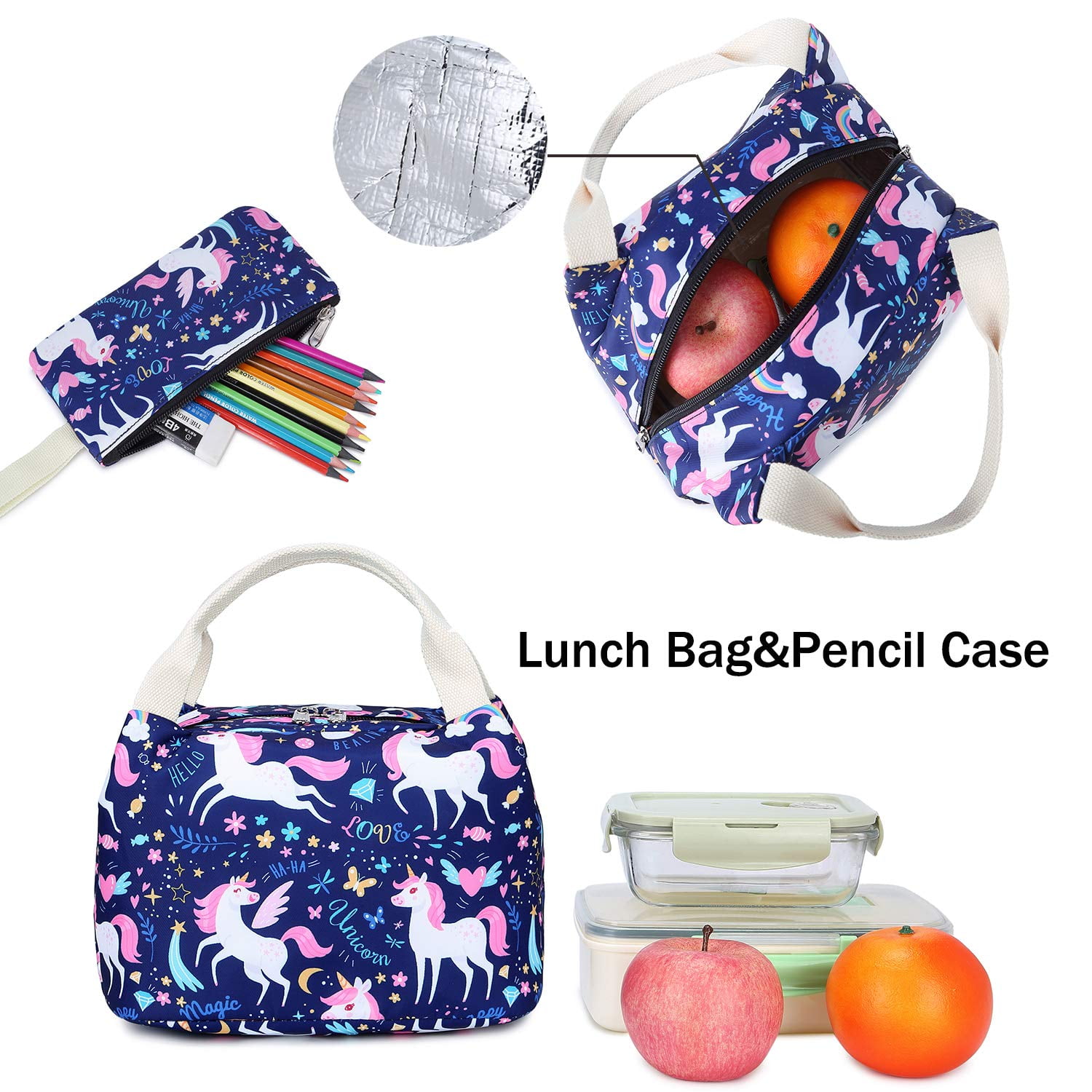 Foto 5 pulgar | Juego De Tres Bolsas Para Libros Para Niños Y Niñas Con Lonchera - Venta Internacional.