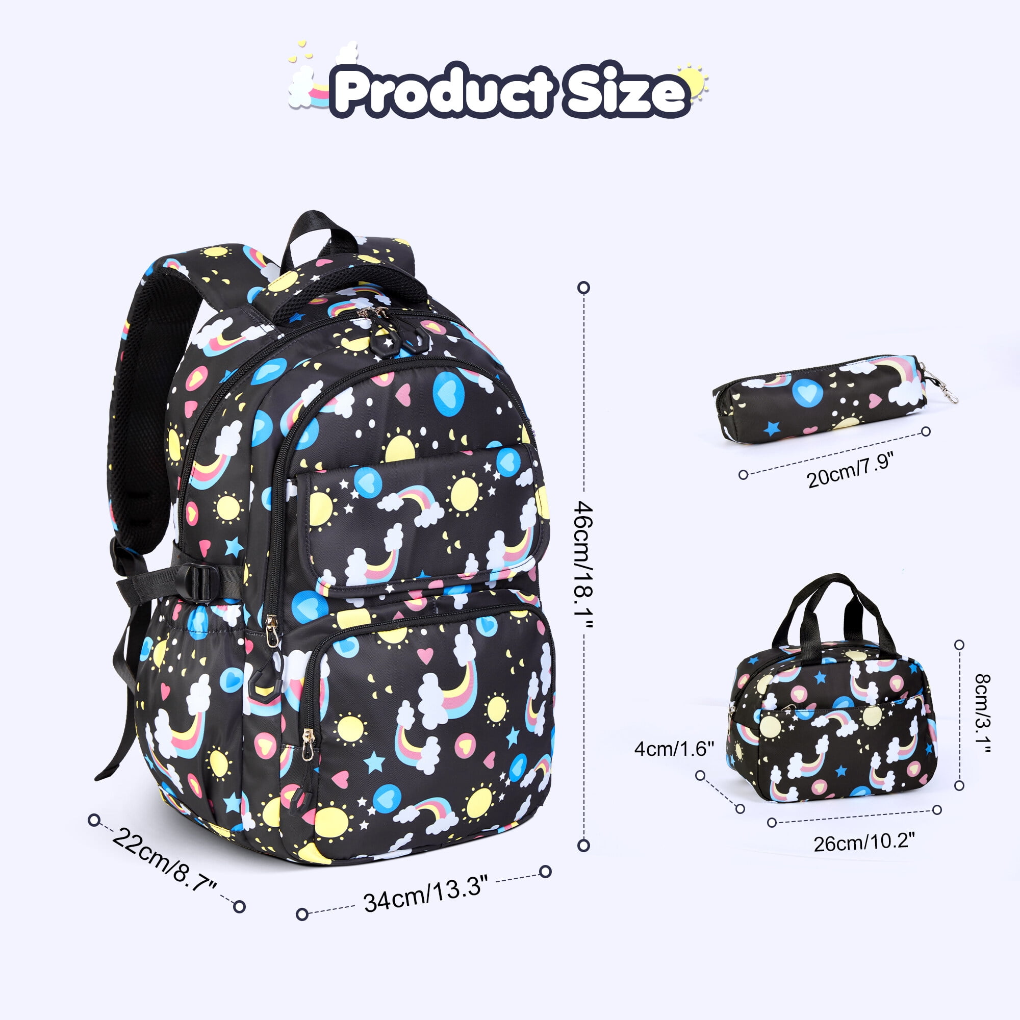 Foto 3 pulgar | Mochila para Niños con Bolsa de Almuerzo y Estuche para Lápices - Venta Internacional