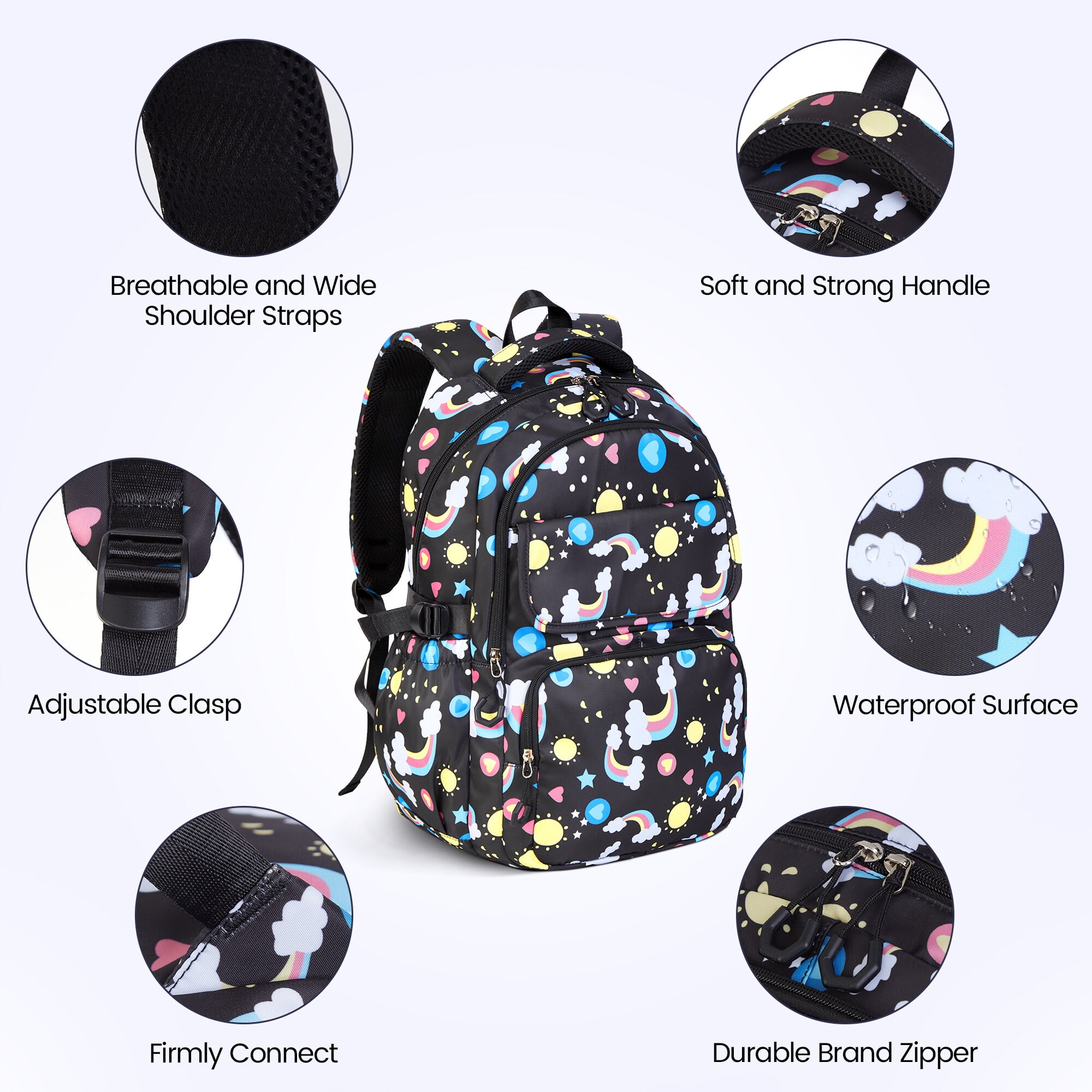 Foto 6 pulgar | Mochila para Niños con Bolsa de Almuerzo y Estuche para Lápices - Venta Internacional