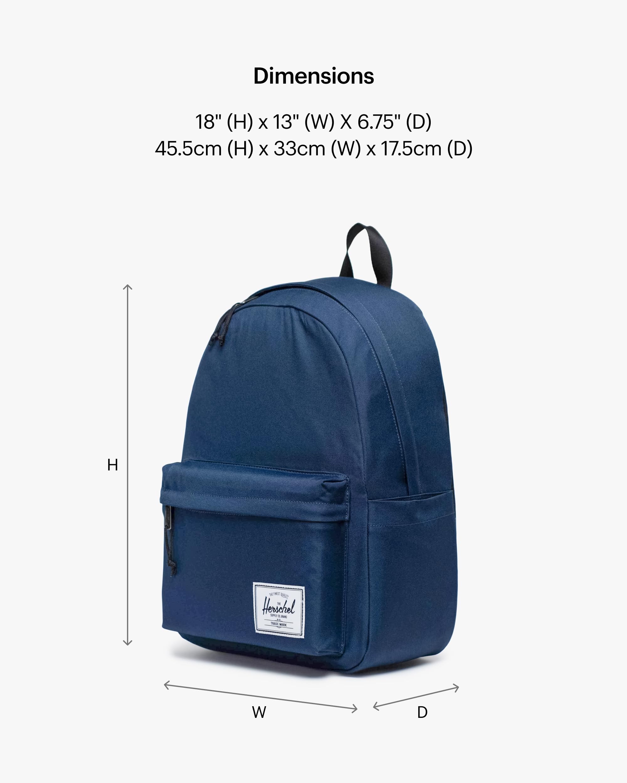 Foto 2 | Mochila Herschel Classic XL Azul Marino con Funda Flotante para Portátil de 15 o 16 Pulgadas