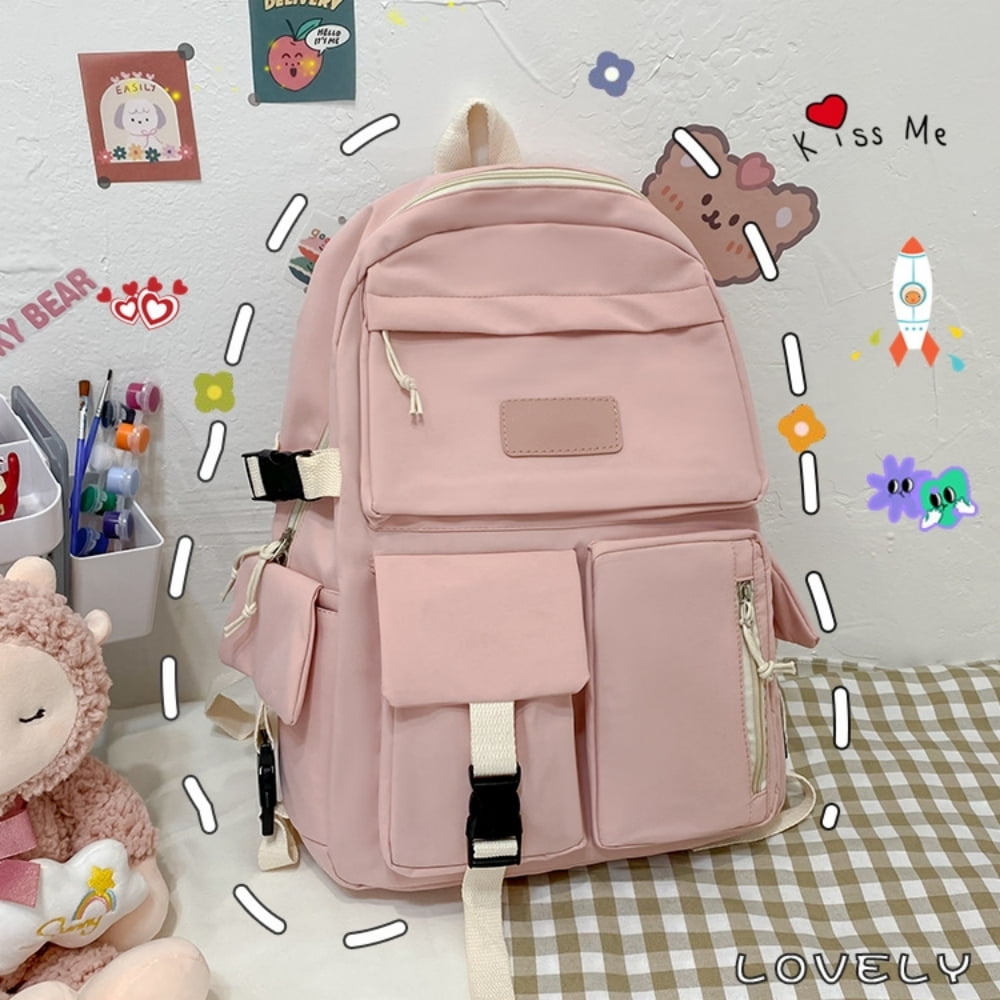 Foto 6 pulgar | Mochila de Lona con Gran Capacidad y Diseño Divertido Rosa para Niñas - Venta Internacional